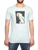 DOLCE & GABBANA - T-SHIRT AUS BAUMWOLLJERSEY MIT MARILYNDRUCK - HELLBLAU