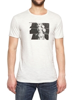 DOLCE & GABBANA - MARYLIN PRINT BAUMWOLL-JERSEY FLAX T-SHIRT - WEIß