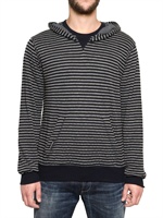 DOLCE & GABBANA - GESTREIFTES SWEATSHIRT AUS BAUMWOLL/RAYONJERSEY - NAVY/BLAU
