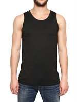 DOLCE & GABBANA - TANK TOP IN JERSEY DI COTONE - NERO