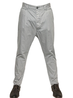DOLCE & GABBANA - PANTALONI IN GABARDINA DI COTONE - GRIGIO