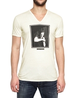 DOLCE & GABBANA - MICKY ROURKE BAUMWOLL-JERSEY T-SHIRT - OFF WEISS