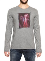 DOLCE & GABBANA - MICK JAGGER BEDRUCKTES BAUMWOLL JERSEY T-SHIRT - GRAU