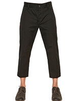 DOLCE & GABBANA - PANTALONI IN GABARDINA DI COTONE - NERO