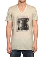 DOLCE & GABBANA - JAMES DEAN RAW CUT LEICHTES JERSEY T-SHIRT - BEIGE