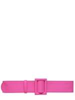 FAUSTO PUGLISI - CINTURA IN LYCRA SU PELLE - ROSA