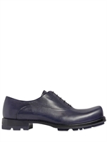 JIL SANDER - SCARPE OXFORD IN PELLE CON PUNTA QUADRATA - BLU