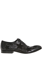 GIANNI BARBATO - SCARPE OXFORD IN PITONE E CAMOSCIO - NERO