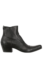 GIANNI BARBATO - PYTHON LOW BOOTS - BLACK