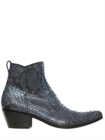 GIANNI BARBATO - PYTHON LOW BOOTS - BLUE