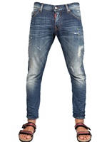 DSQUARED - JEANS KENNY TWIST IN DENIM 16.5CM - BLU