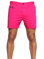 DSQUARED - DYED STRETCH COTTON SHORTS - FUCHSIA