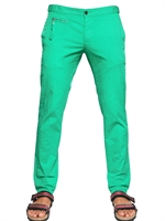 DSQUARED - 17.5CM STRETCH COTTON TENNIS TROUSERS - GREEN