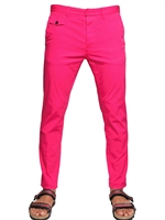 DSQUARED - 16CM STRETCH COTTON TIDY TROUSERS - FUCHSIA