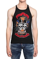 DSQUARED - DISTRESSED COTTON LINEN JERSEY TANK TOP - BLACK