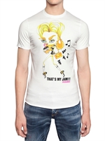 DSQUARED - BAUMWOLL-JERSEY T-SHIRT MIT MY JAM DRUCK - WEIß