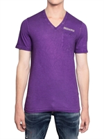 DSQUARED - T-SHIRT AUS BAUMWOLLJERSEY MIT LOGODRUCK - LILA/GELB