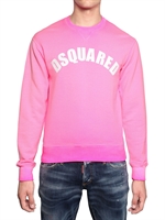 DSQUARED - AUSGEWASCHENES BAUMWOLL-FLEECE SWEATSHIRT - PINK