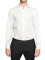 DSQUARED - COTTON POPLIN REGULAR FIT SHIRT - WHITE