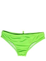 DSQUARED - LOGO PRINTED NEON LYCRA BATHING SUIT - NEON GREEN/WHIT