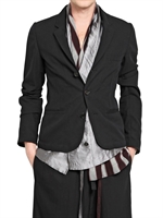ANN DEMEULEMEESTER - GIACCA IN GABARDINA DI COTONE - NERO