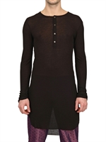 ANN DEMEULEMEESTER - GERIPPTES MODAL KASHMIR SERAFINO - SCHWARZ