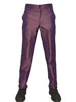 ANN DEMEULEMEESTER - 18CM JACQUARD SILK BLEND TROUSERS - BLUE/PINK