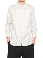 ANN DEMEULEMEESTER - CAMICIA IN COTONE STAMPA FANTASIA - BIANCO