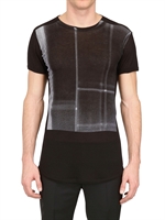 ANN DEMEULEMEESTER - GERIPPTES MODAL KASHMIR JERSEY T-SHIRT - SCHWARZ