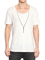 NEIL BARRETT - JERSEY T-SHIRT MIT ANHÄNGERDRUCK - WEIß