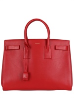 SAINT LAURENT - SAC DE JOUR WEICHE LEDERHANDTASCHE - ROT