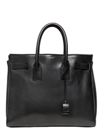 SAINT LAURENT - SAC DE JOUR WEICHE LEDERHANDTASCHE - SCHWARZ