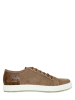 MARC JACOBS - SNEAKERS IN CAMOSCIO E PELLE STAMPATA - TORTORA