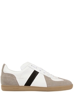 DIOR HOMME - LEATHER AND SUEDE SNEAKERS - WHITE/BEIGE