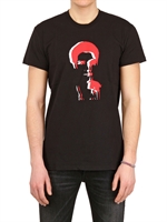 DIOR HOMME - JERSEY T-SHIRT MIT RUNDEM AUSSCHNITT UND GESICHT - SCHWARZ