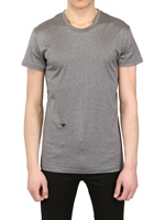 DIOR HOMME - BEE EMBROIDERED JERSEY T-SHIRT - GREY/BLACK