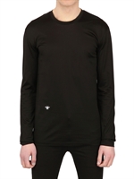 DIOR HOMME - BEE EMBROIDERED JERSEY T-SHIRT - BLACK/WHITE