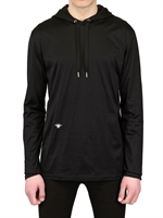 DIOR HOMME - BEE EMBROIDERED HOODED JERSEY T-SHIRT - BLACK
