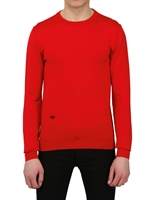 DIOR HOMME - BEE EMBROIDERED WOOL SWEATER - RED