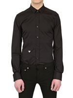 DIOR HOMME - CAMICIA IN POPELINE DI COTONE - NERO
