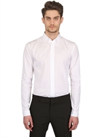 DIOR HOMME - COTTON POPLIN BUTTON DOWN SHIRT - WHITE