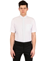 DIOR HOMME - COTTON POPLIN SHORT SLEEVED SHIRT - WHITE