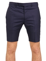 DIOR HOMME - WOOL TOILE SHORTS - NAVY