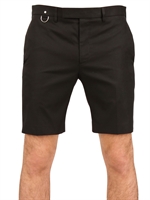 DIOR HOMME - COTTON GABARDINE D METAL HOOK SHORTS - BLACK
