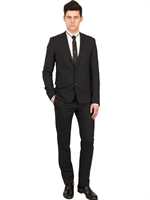 DIOR HOMME - ABITO DUE BOTTONI IN LANA TOILE - MIDNIGHT BLACK
