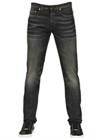 DIOR HOMME - 17.5CM JAKE STRETCH DENIM JEANS - BLUE