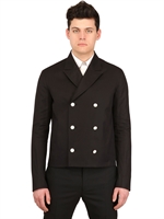 DIOR HOMME - PEACOAT IN GABARDINA DI COTONE - NERO