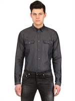 DIOR HOMME - COTTON SILK DENIM SHIRT - DARK BLUE