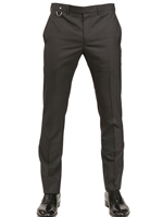 DIOR HOMME - 18,5CM WOOL TOILE METAL RING TROUSERS - ANTHRACITE