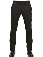 DIOR HOMME - 18,5CM WOOL TOILE METAL RING TROUSERS - BLACK